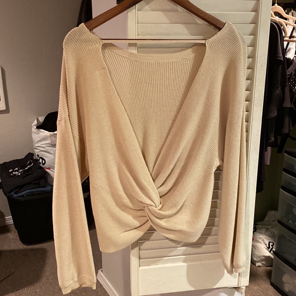 Open back sweater